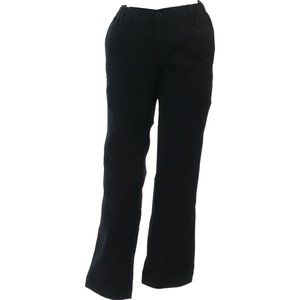NWT LANDS' END PERFECT FIT ELASTIC WAIST IRON KNEE CHINO PANTS NAVY UNHEMMED 12
